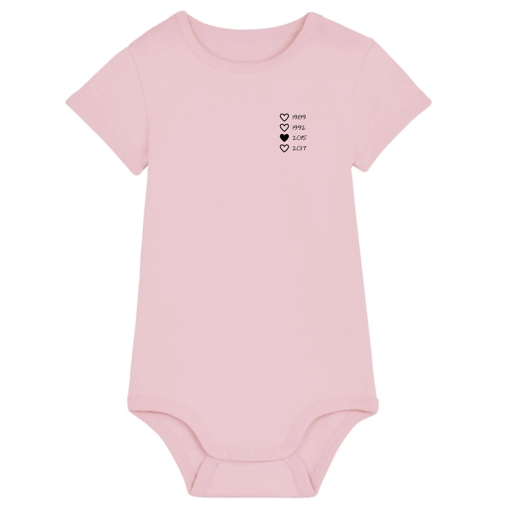 Family Hearts - Bio Baby Body *personalisierbar* Baby Body ST ST Cotton-Pink