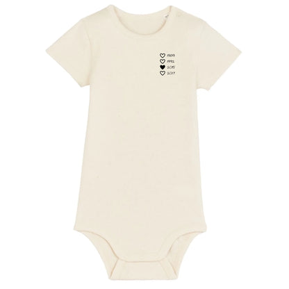 Family Hearts - Bio Baby Body *personalisierbar* Baby Body ST ST Natural-Raw