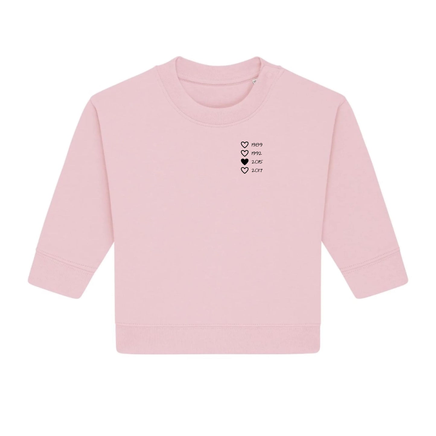 Family Hearts - Bio Baby Sweatshirt *personalisierbar*