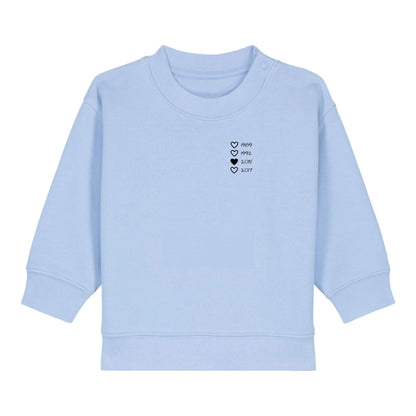 Family Hearts - Bio Baby Sweatshirt *personalisierbar*