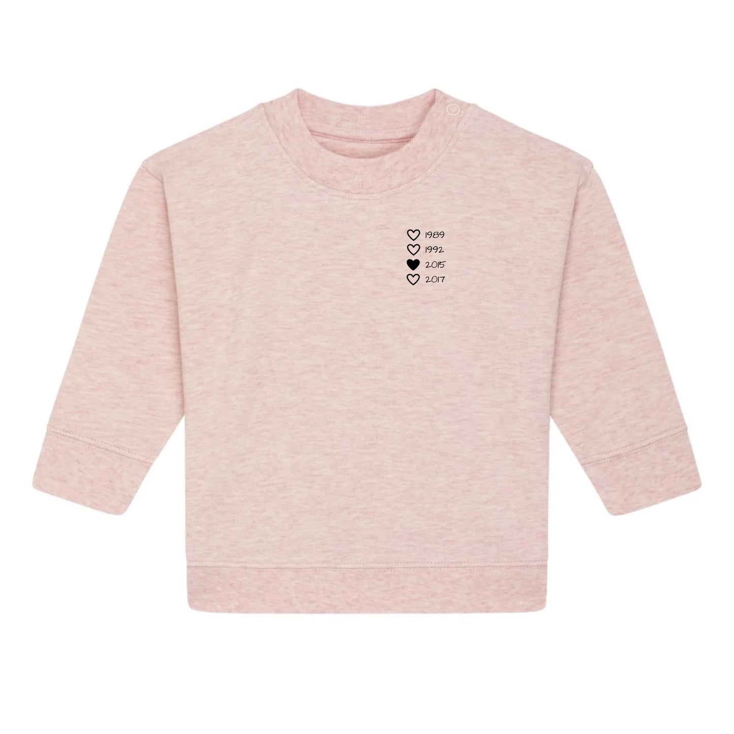 Family Hearts - Bio Baby Sweatshirt *personalisierbar*