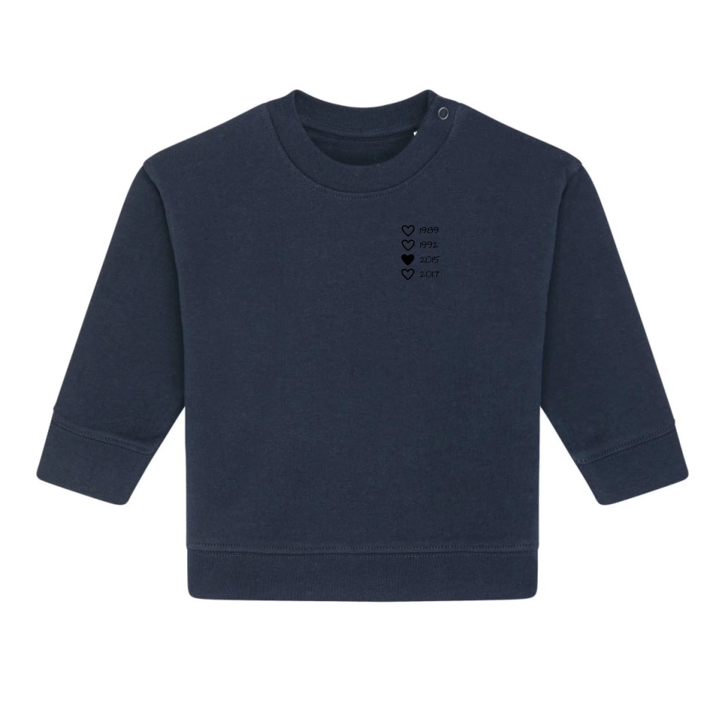 Family Hearts - Bio Baby Sweatshirt *personalisierbar*