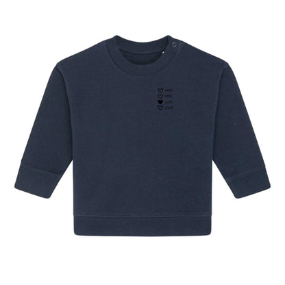 Family Hearts - Bio Baby Sweatshirt *personalisierbar*