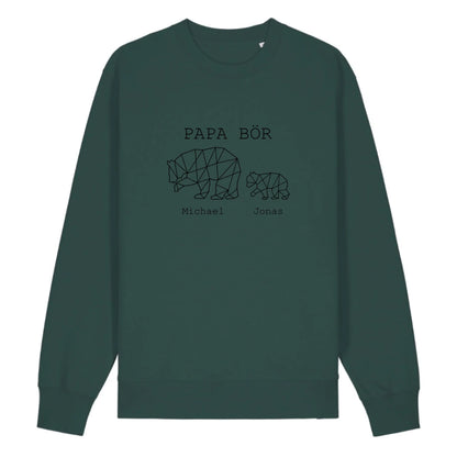 Papa Bör - Bio Unisex Sweatshirt *personalisierbar (1-4 Kinder mit Namen)*