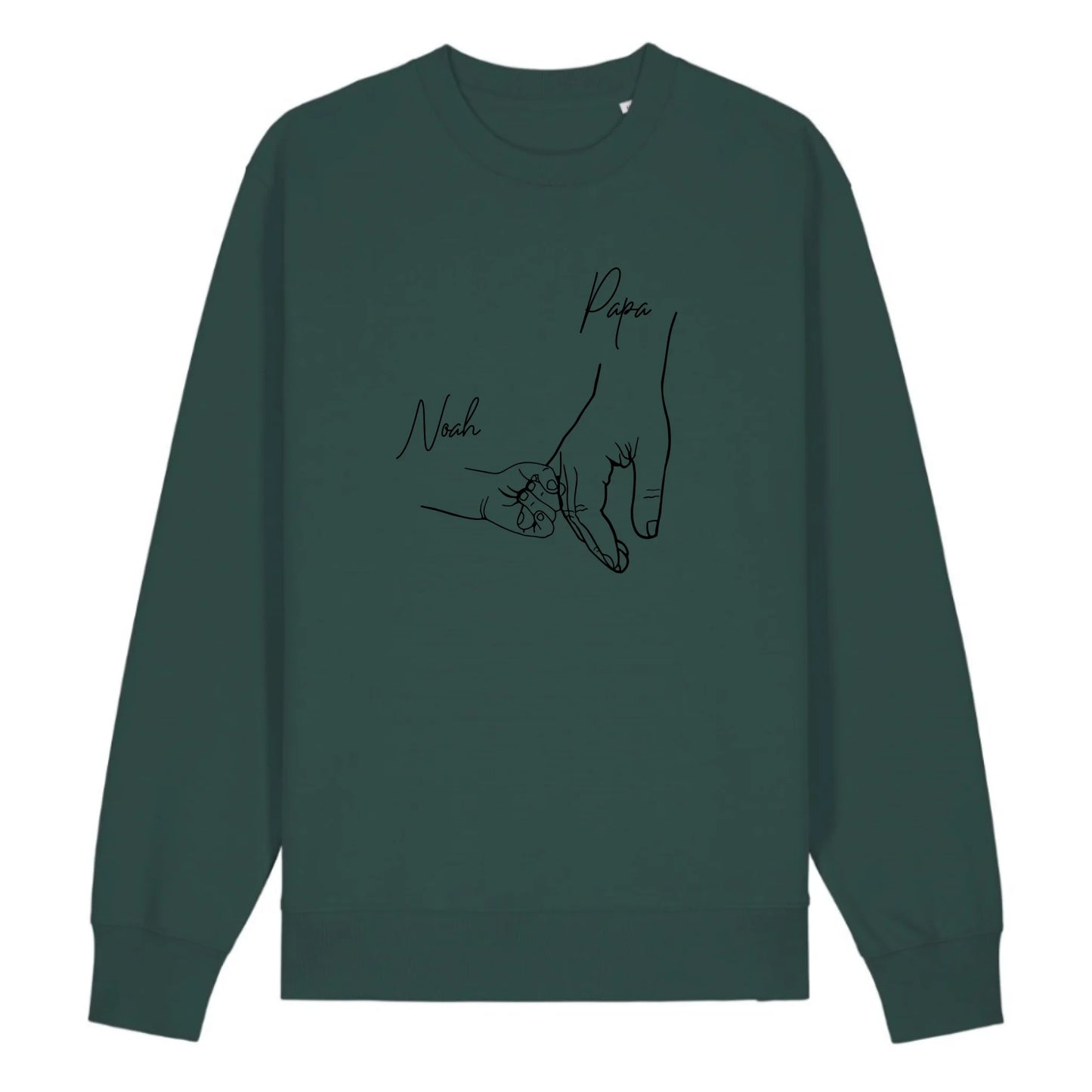 Hold my hand dad - Bio Unisex Sweatshirt *personalisierbar*