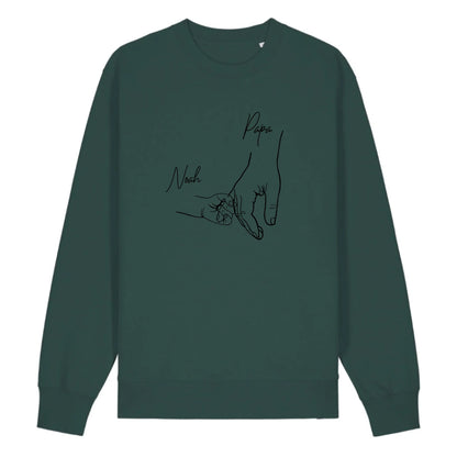 Hold my hand dad - Bio Unisex Sweatshirt *personalisierbar*