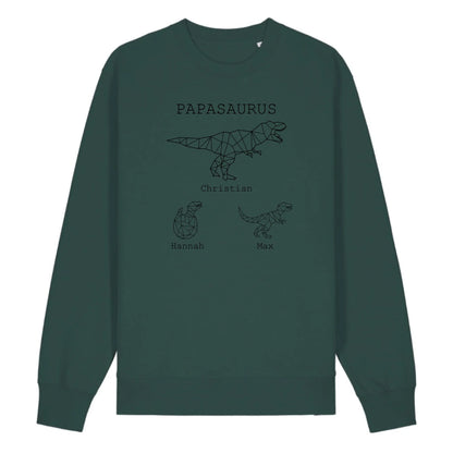 Papasaurus - Bio Unisex Sweatshirt *personalisierbar (mit Namen)*