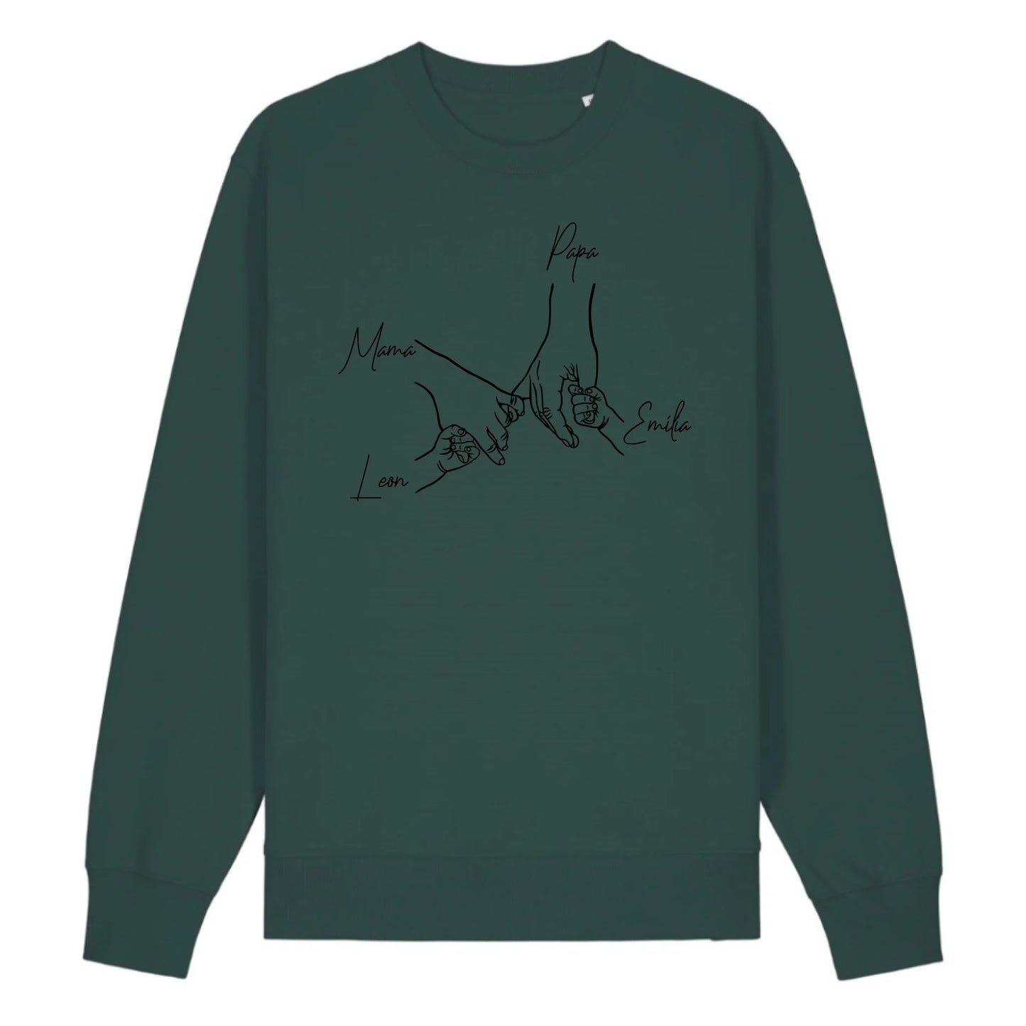 Family Hands - Bio Unisex Sweatshirt *personalisierbar*
