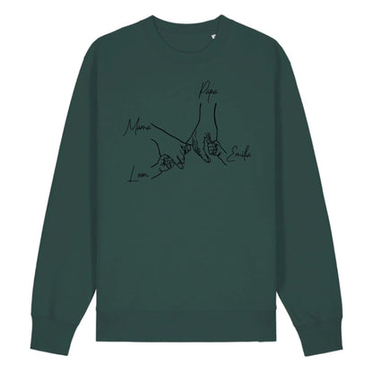 Family Hands - Bio Unisex Sweatshirt *personalisierbar*