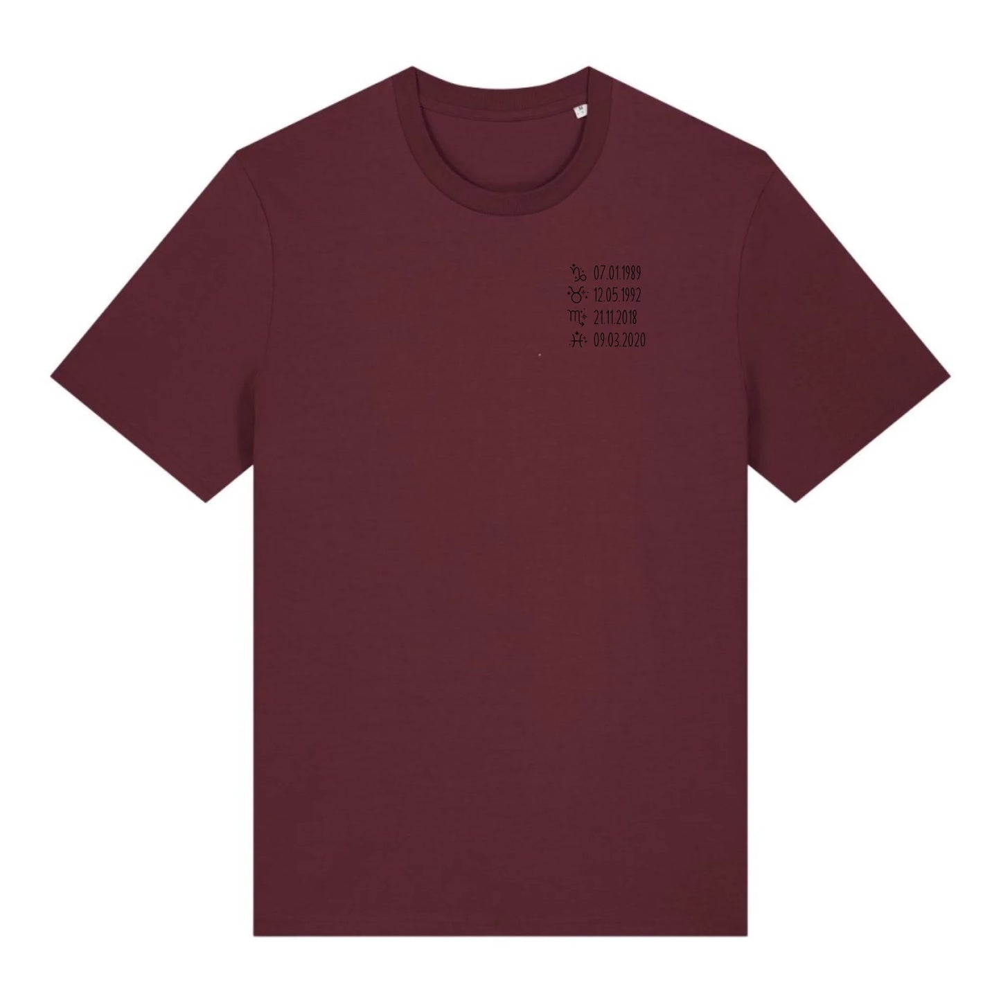 Sternzeichen - Bio Herren Shirt *personalisierbar* Creator T-Shirt 2.0 ST ST Burgundy