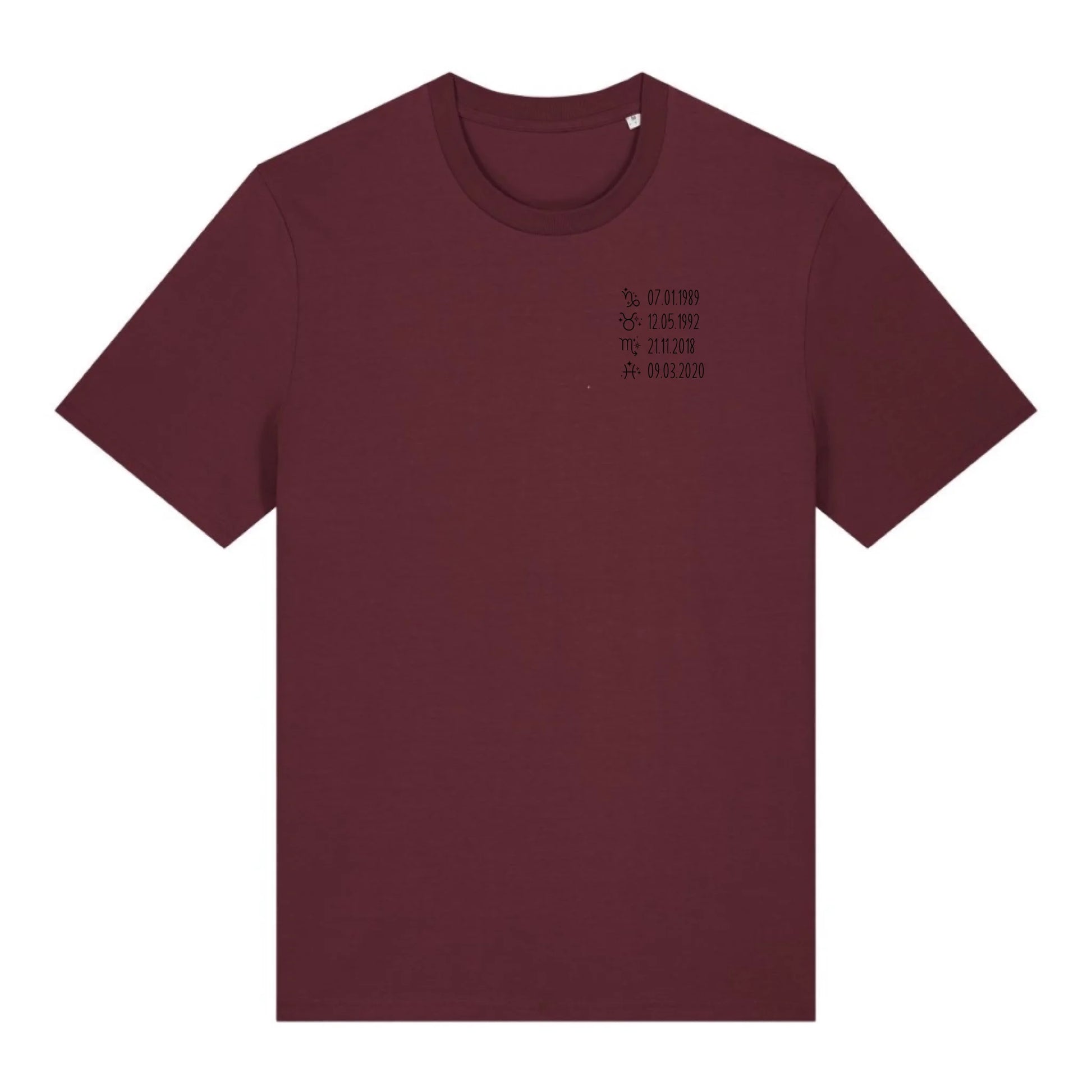Sternzeichen - Bio Herren Shirt *personalisierbar* Creator T-Shirt 2.0 ST ST Burgundy