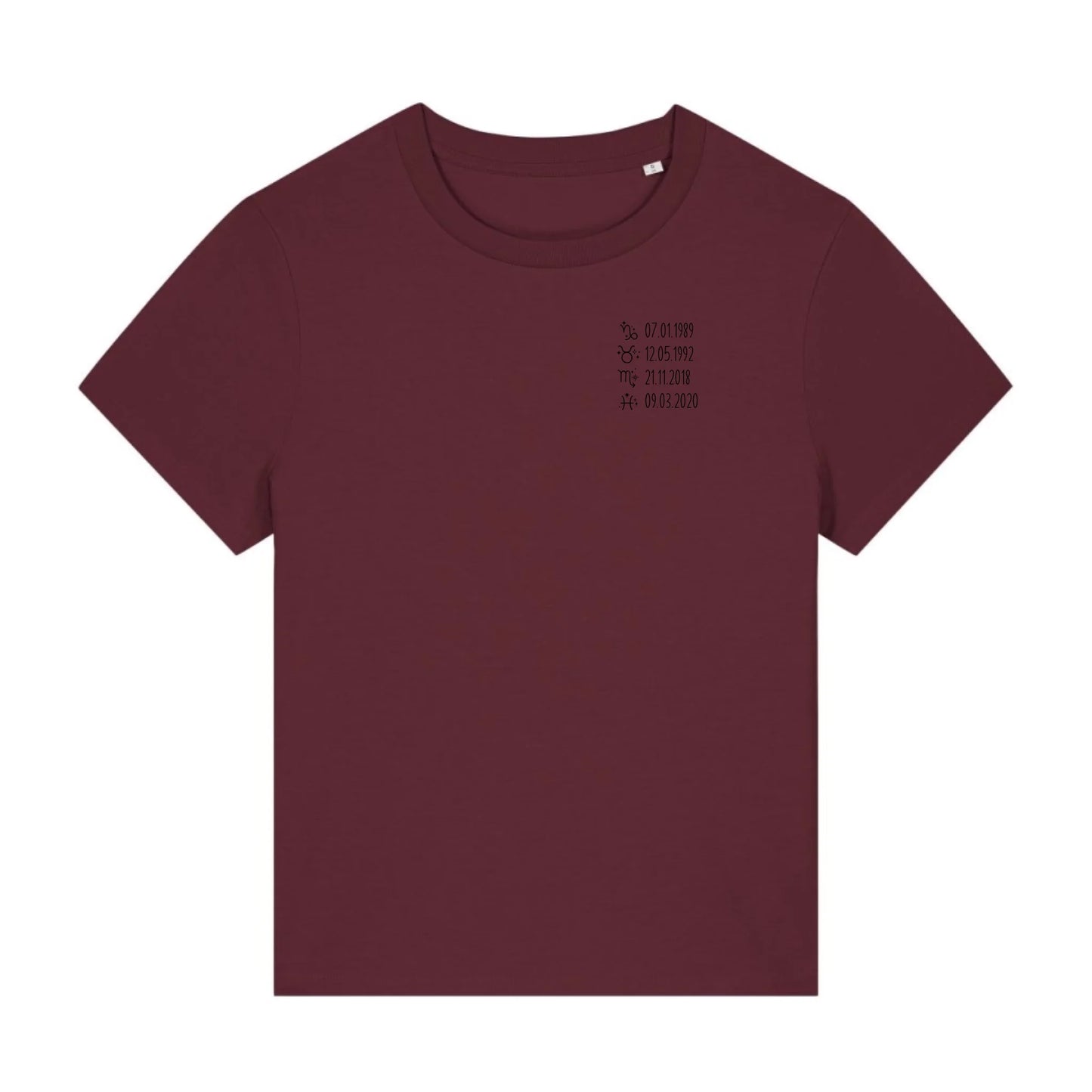 Sternzeichen - Bio Damen Shirt *personalisierbar*