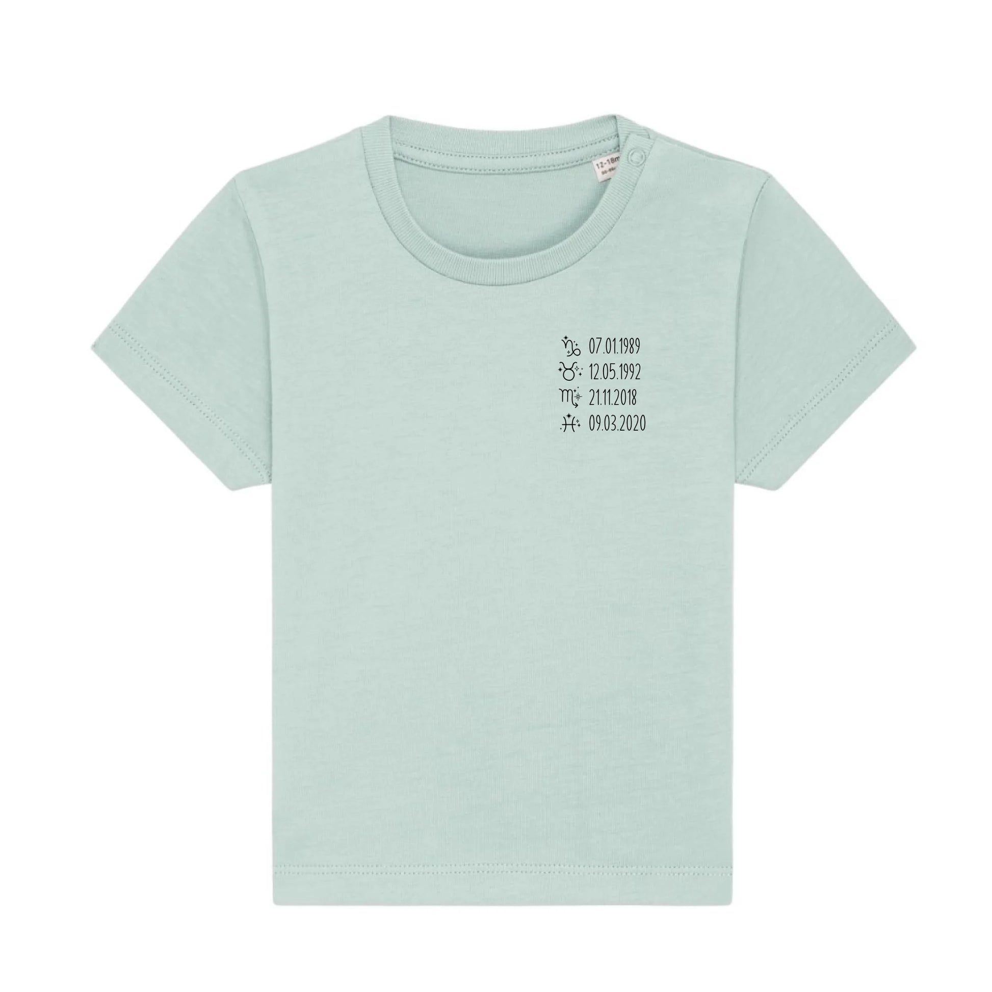 Sternzeichen - Bio Baby Shirt *personalisierbar* Baby Creator T-Shirt ST ST NEU Caribbean-Blue