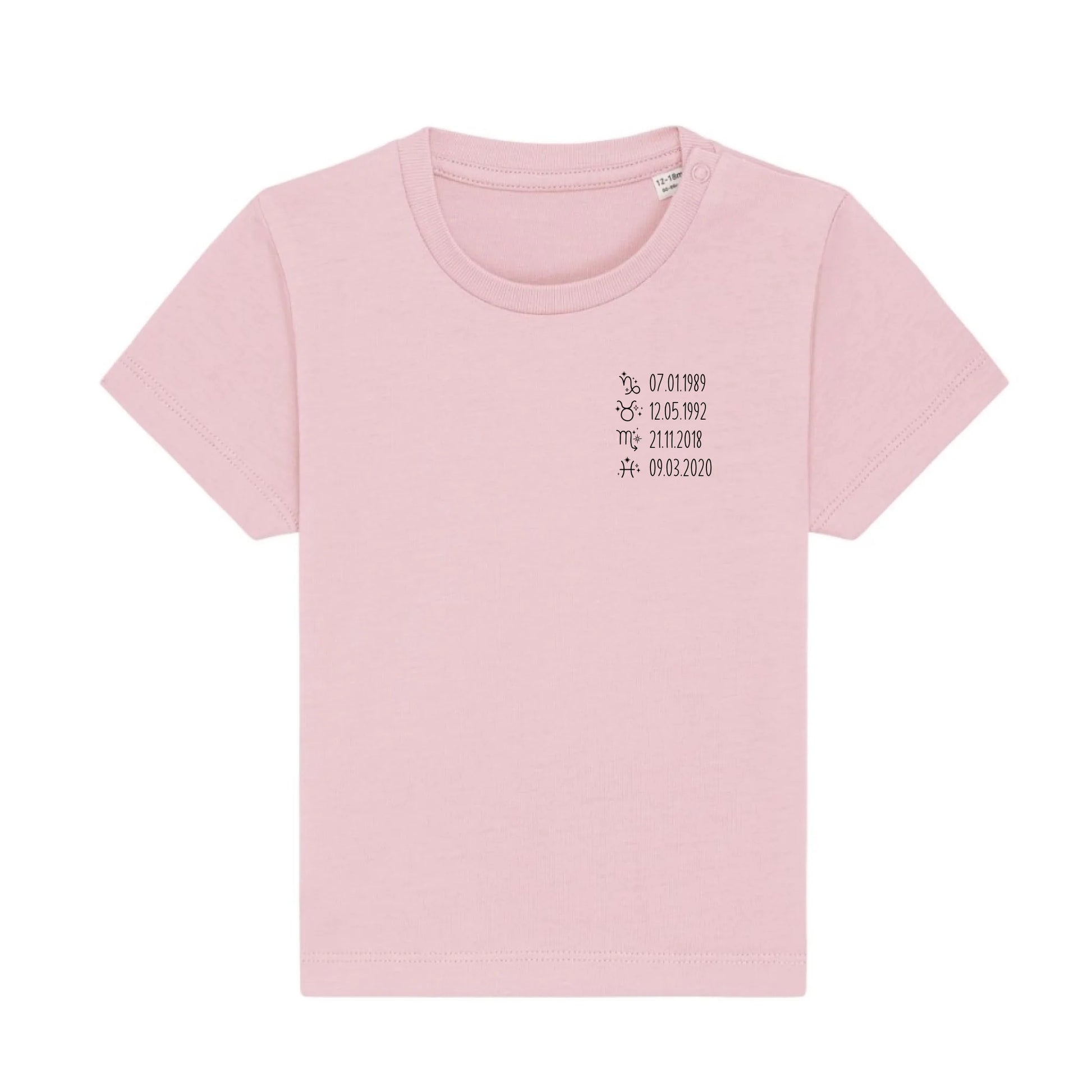 Sternzeichen - Bio Baby Shirt *personalisierbar* Baby Creator T-Shirt ST ST NEU Cotton-Pink