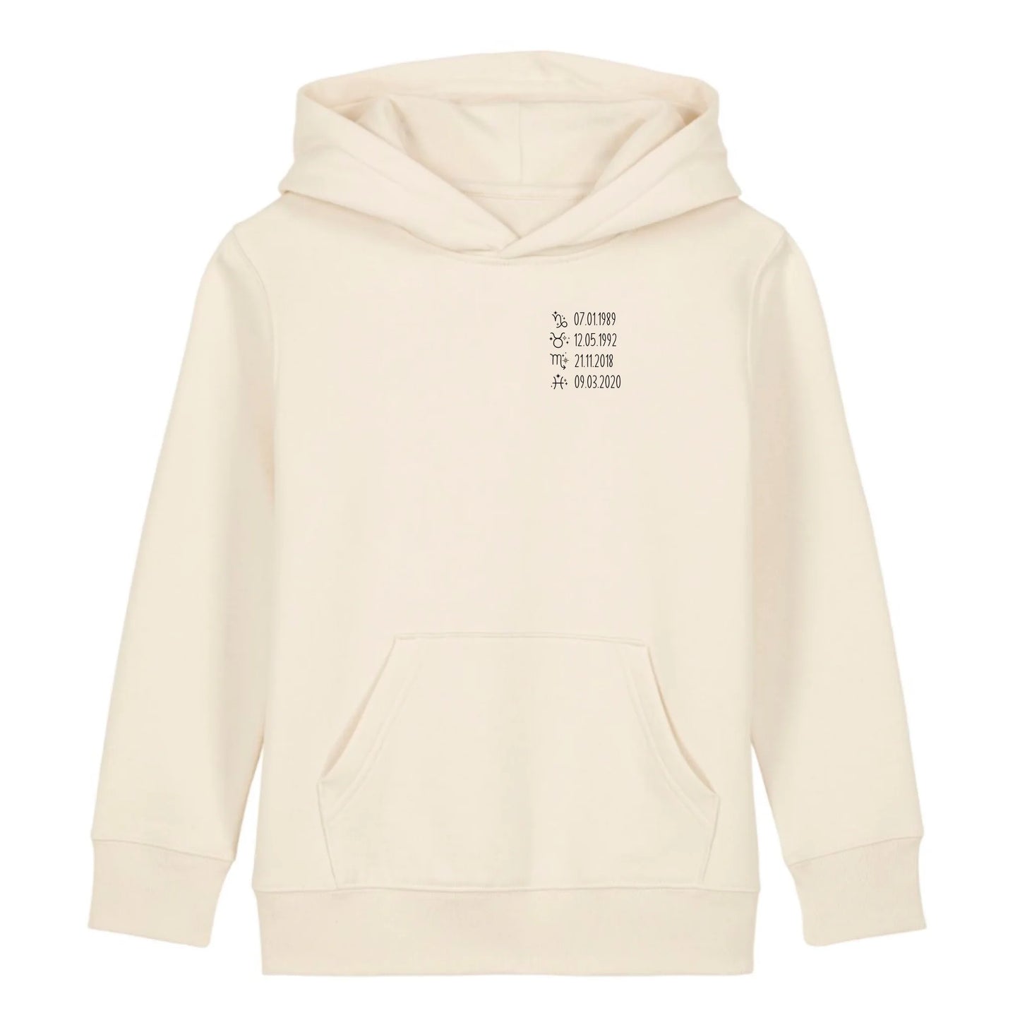 Sternzeichen - Bio Kinder Hoodie *personalisierbar* Mini Cruiser Hoodie 2.0 ST ST Natural-Raw