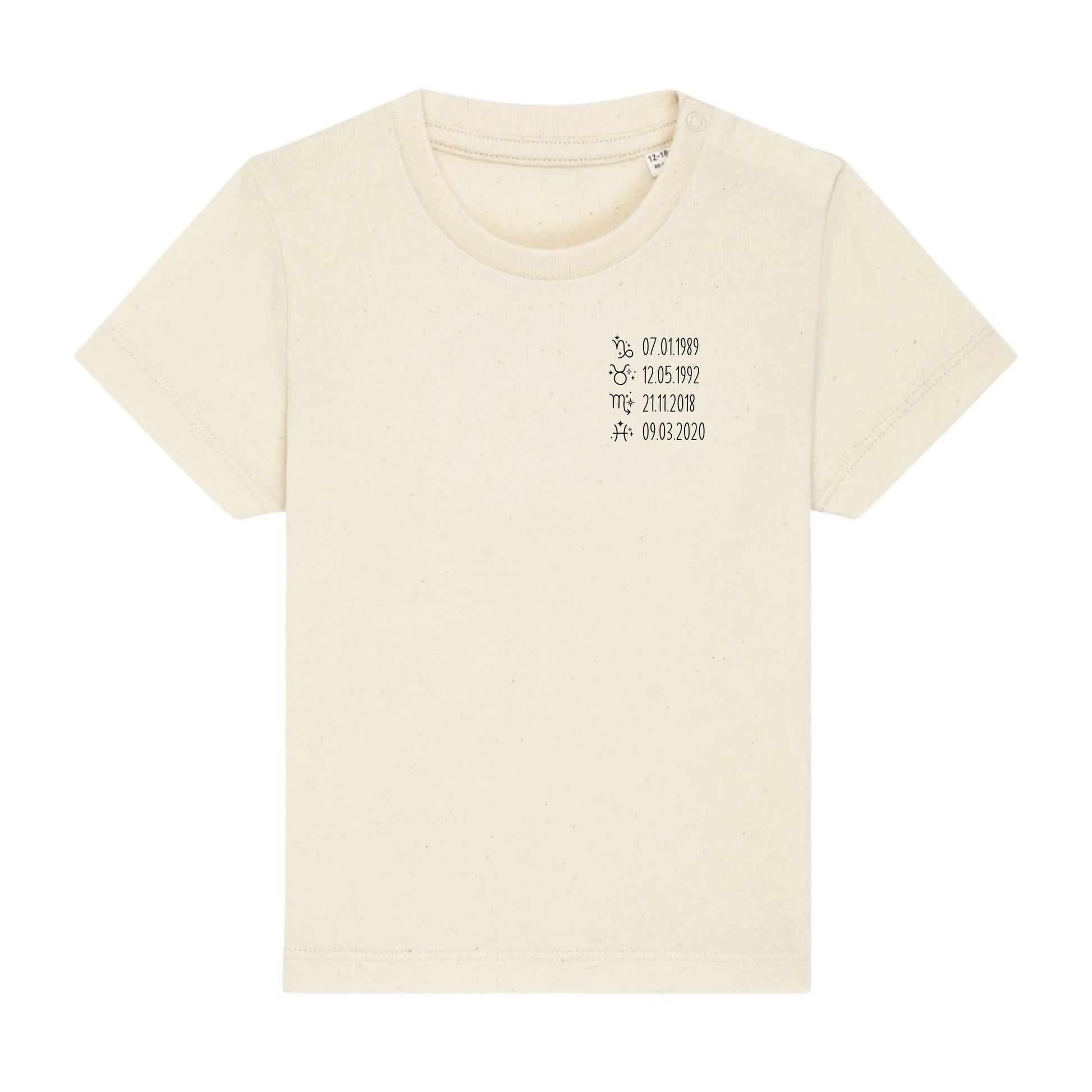 Sternzeichen - Bio Baby Shirt *personalisierbar* Baby Creator T-Shirt ST ST NEU Natural-Raw