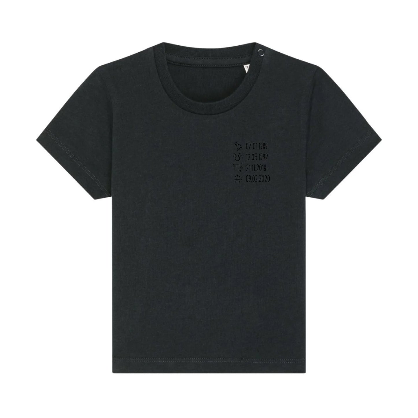 Sternzeichen - Bio Baby Shirt *personalisierbar* Baby Creator T-Shirt ST ST NEU Black