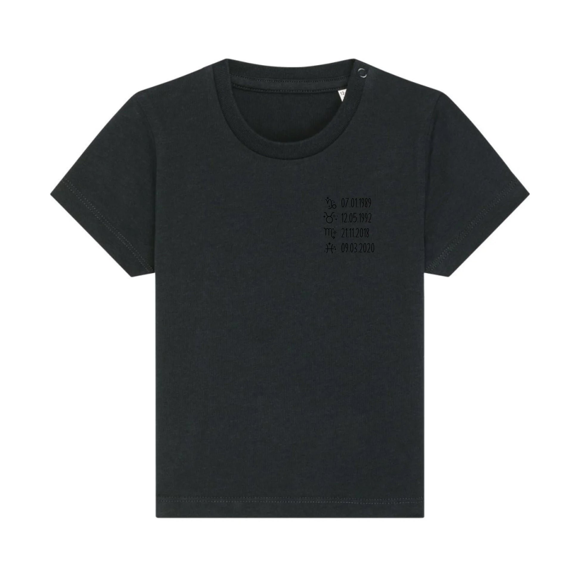 Sternzeichen - Bio Baby Shirt *personalisierbar* Baby Creator T-Shirt ST ST NEU Black