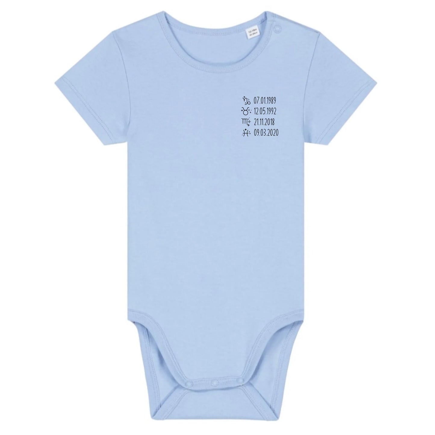 Sternzeichen - Bio Baby Body *personalisierbar* Baby Body ST ST Blue-Soul