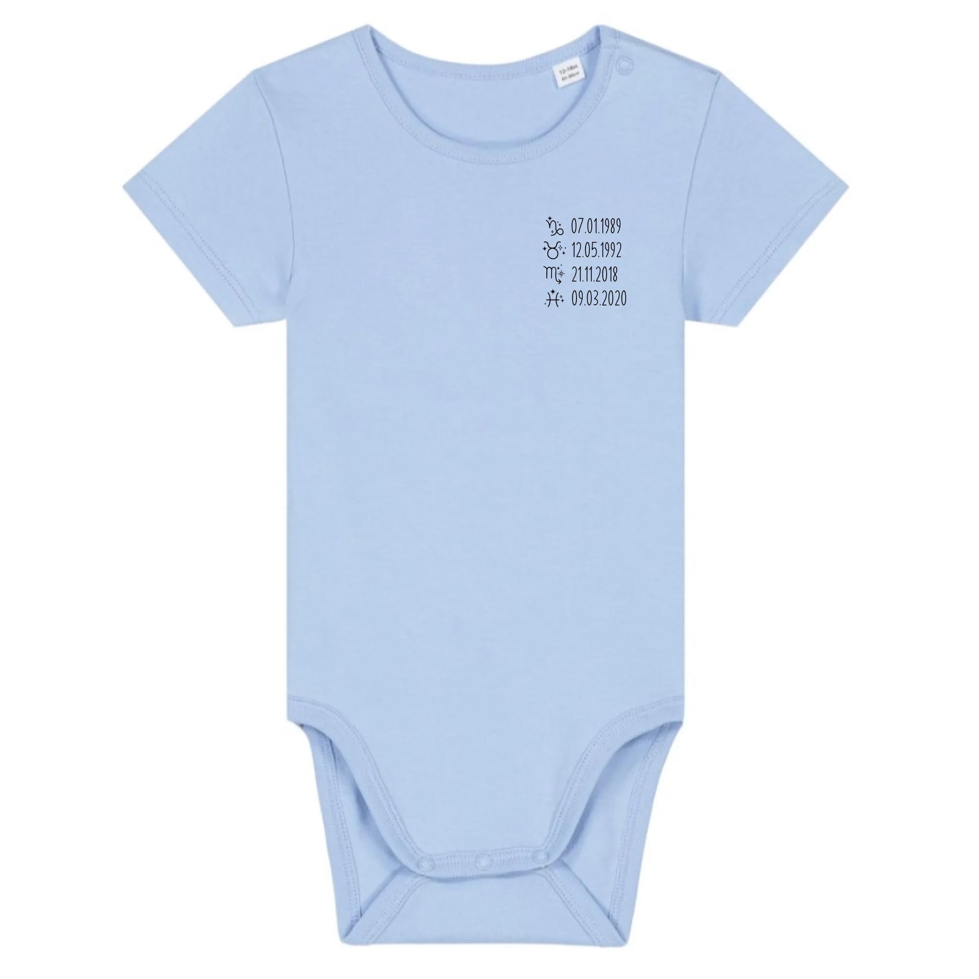 Sternzeichen - Bio Baby Body *personalisierbar* Baby Body ST ST Blue-Soul