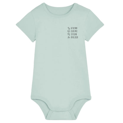 Sternzeichen - Bio Baby Body *personalisierbar* Baby Body ST ST Caribbean-Blue