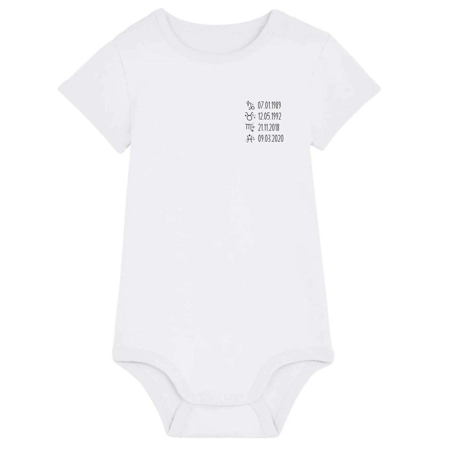 Sternzeichen - Bio Baby Body *personalisierbar* Baby Body ST ST White