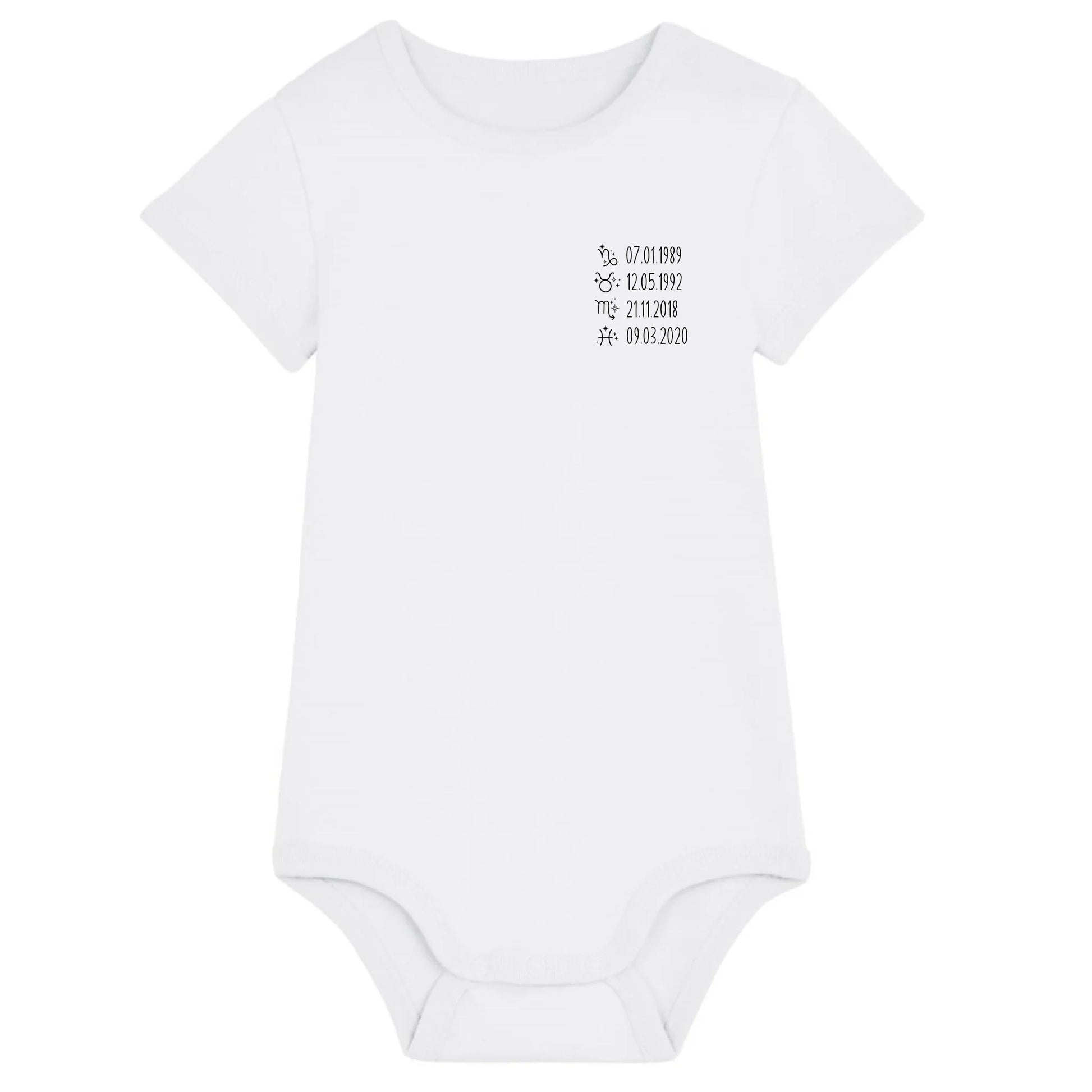 Sternzeichen - Bio Baby Body *personalisierbar* Baby Body ST ST White