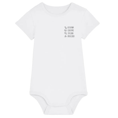 Sternzeichen - Bio Baby Body *personalisierbar* Baby Body ST ST White