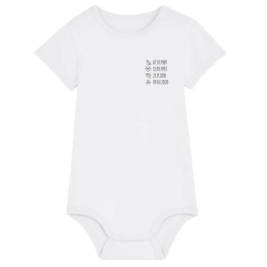 Sternzeichen - Bio Baby Body *personalisierbar* Baby Body ST ST White
