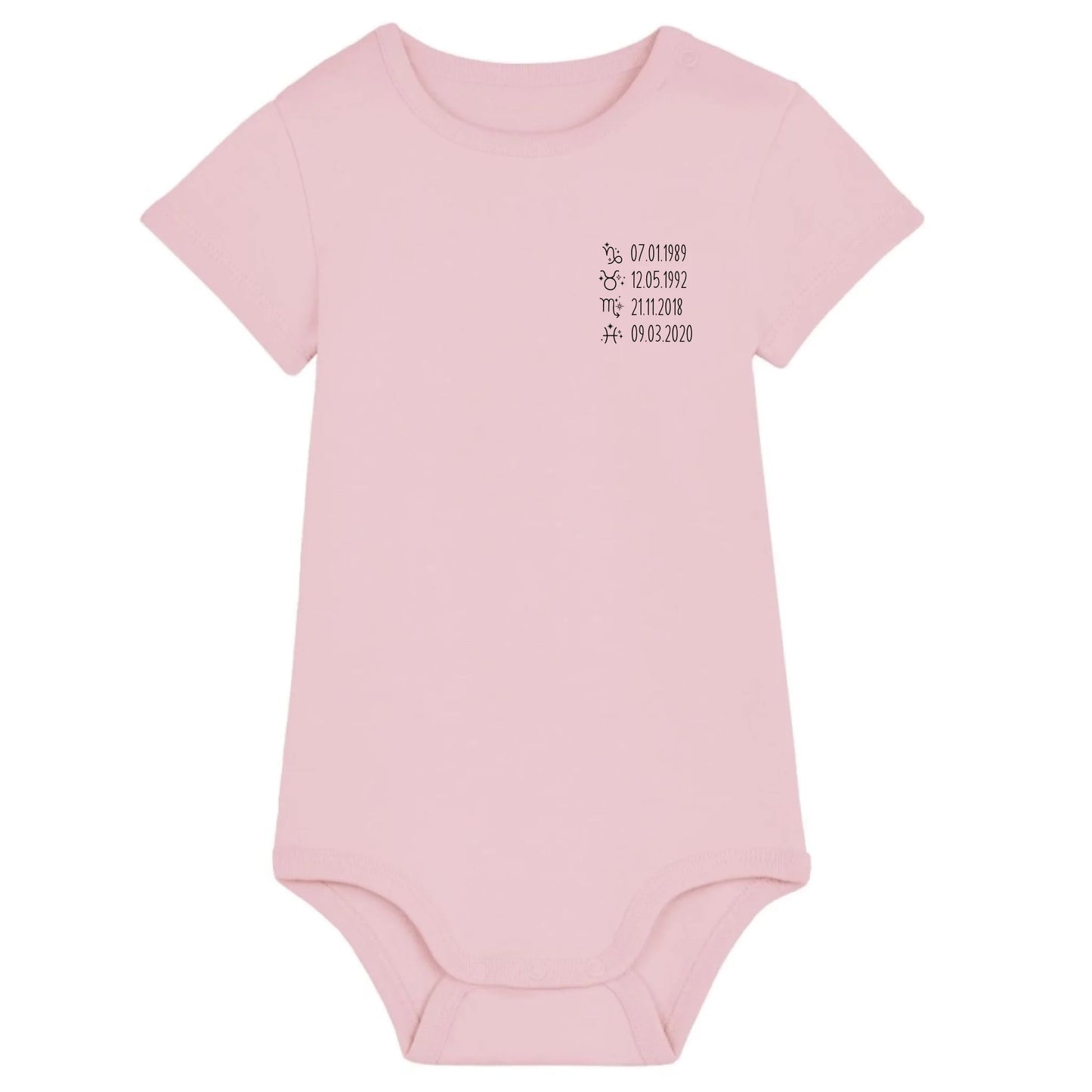 Sternzeichen - Bio Baby Body *personalisierbar* Baby Body ST ST Cotton-Pink