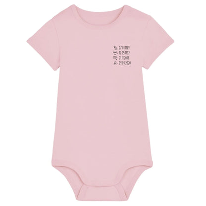 Sternzeichen - Bio Baby Body *personalisierbar* Baby Body ST ST Cotton-Pink