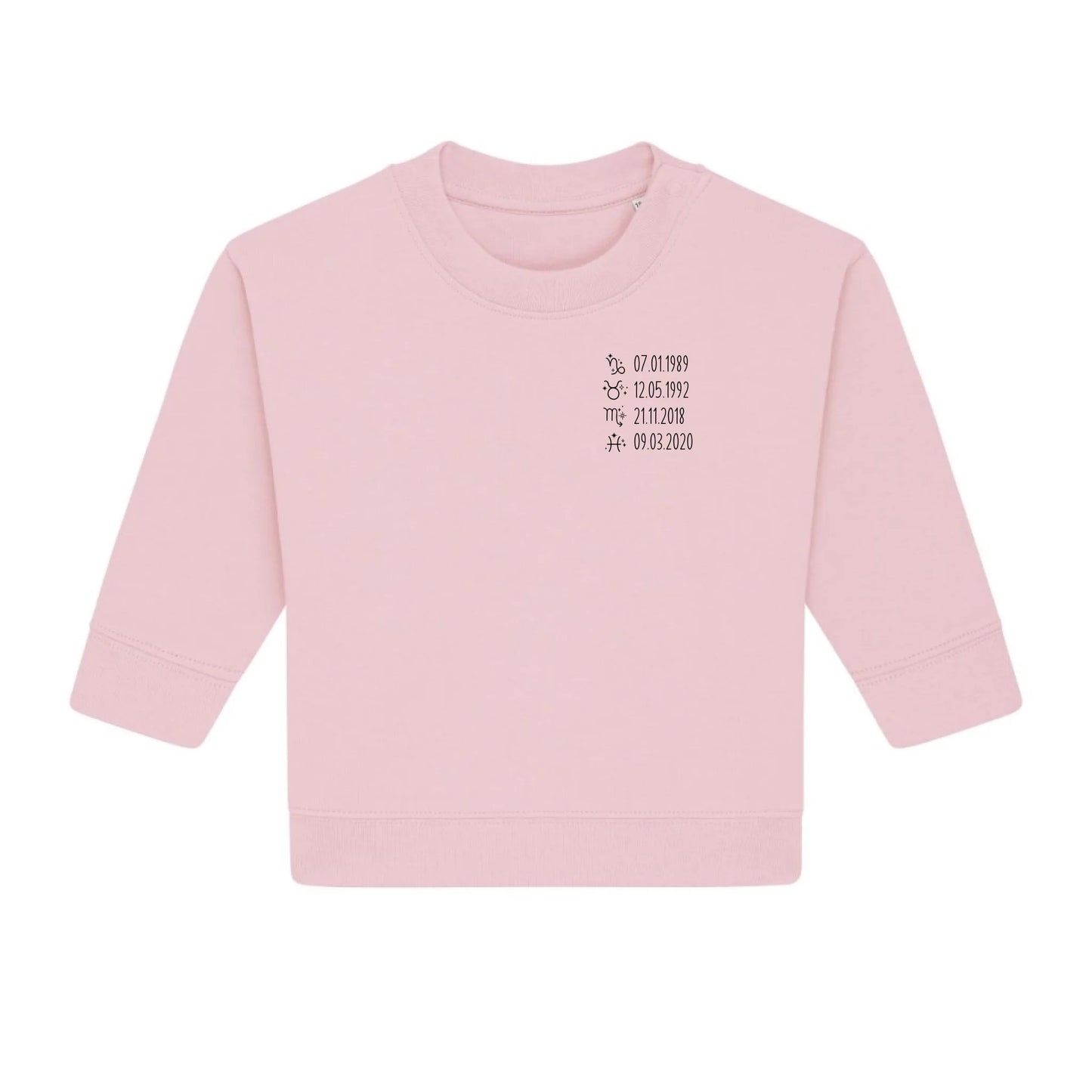 Sternzeichen - Bio Baby Sweatshirt *personalisierbar*
