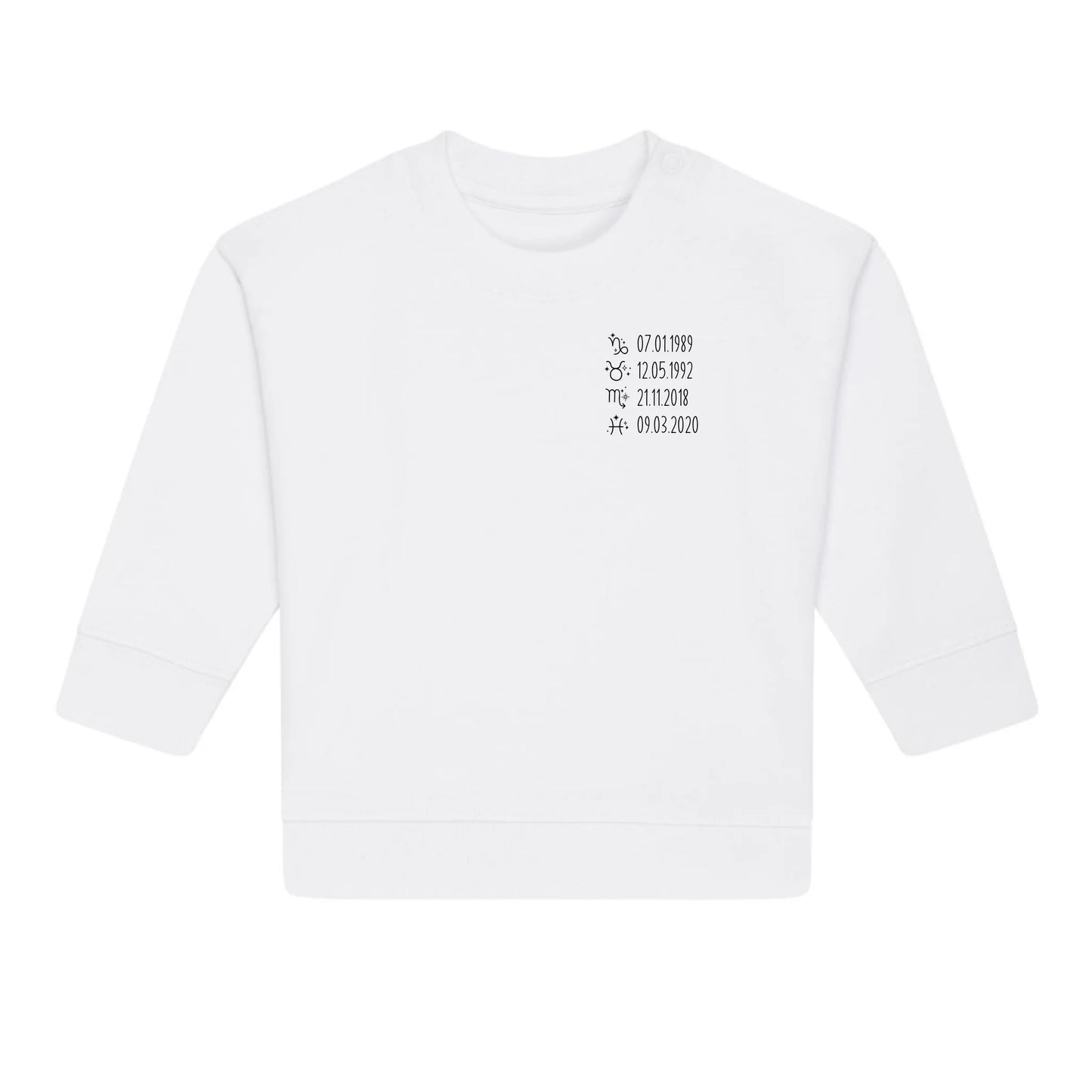 Sternzeichen - Bio Baby Sweatshirt *personalisierbar*