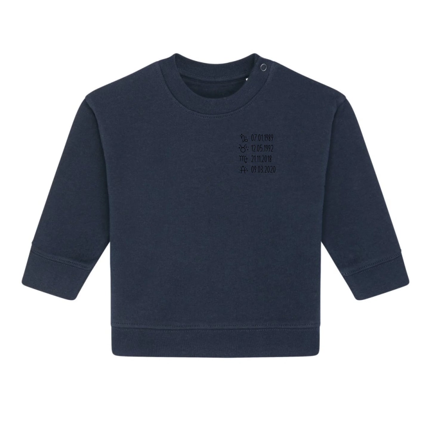 Sternzeichen - Bio Baby Sweatshirt *personalisierbar*