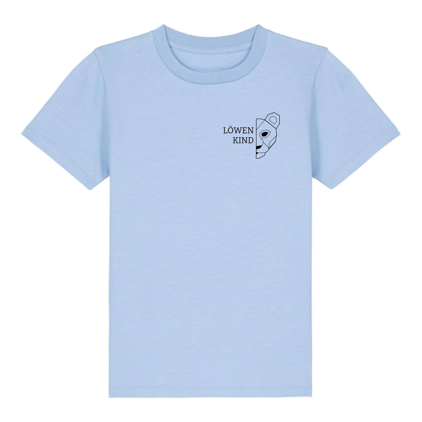 Löwen Kind Brusttasche - Bio Kinder Shirt *personalisierbar (ohne Namen)* Mini Creator Shirt 2.0 ST ST Blue-Soul
