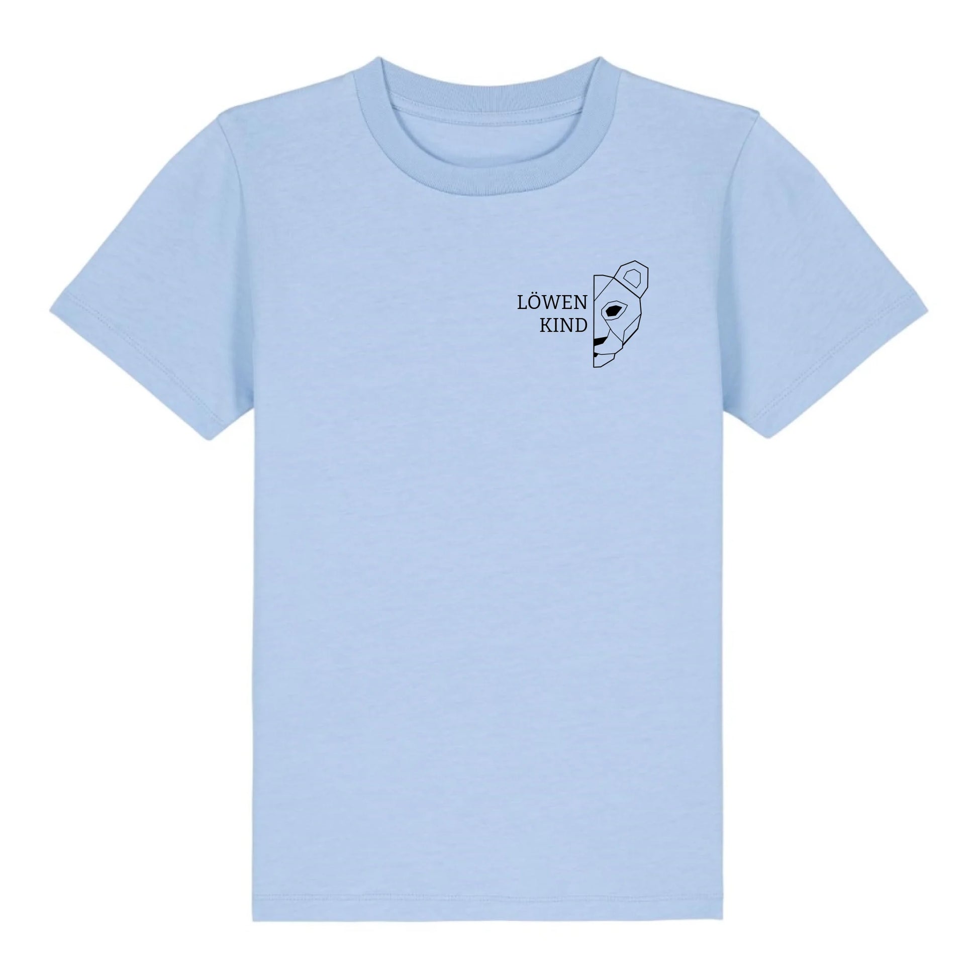 Löwen Kind Brusttasche - Bio Kinder Shirt *personalisierbar (ohne Namen)* Mini Creator Shirt 2.0 ST ST Blue-Soul