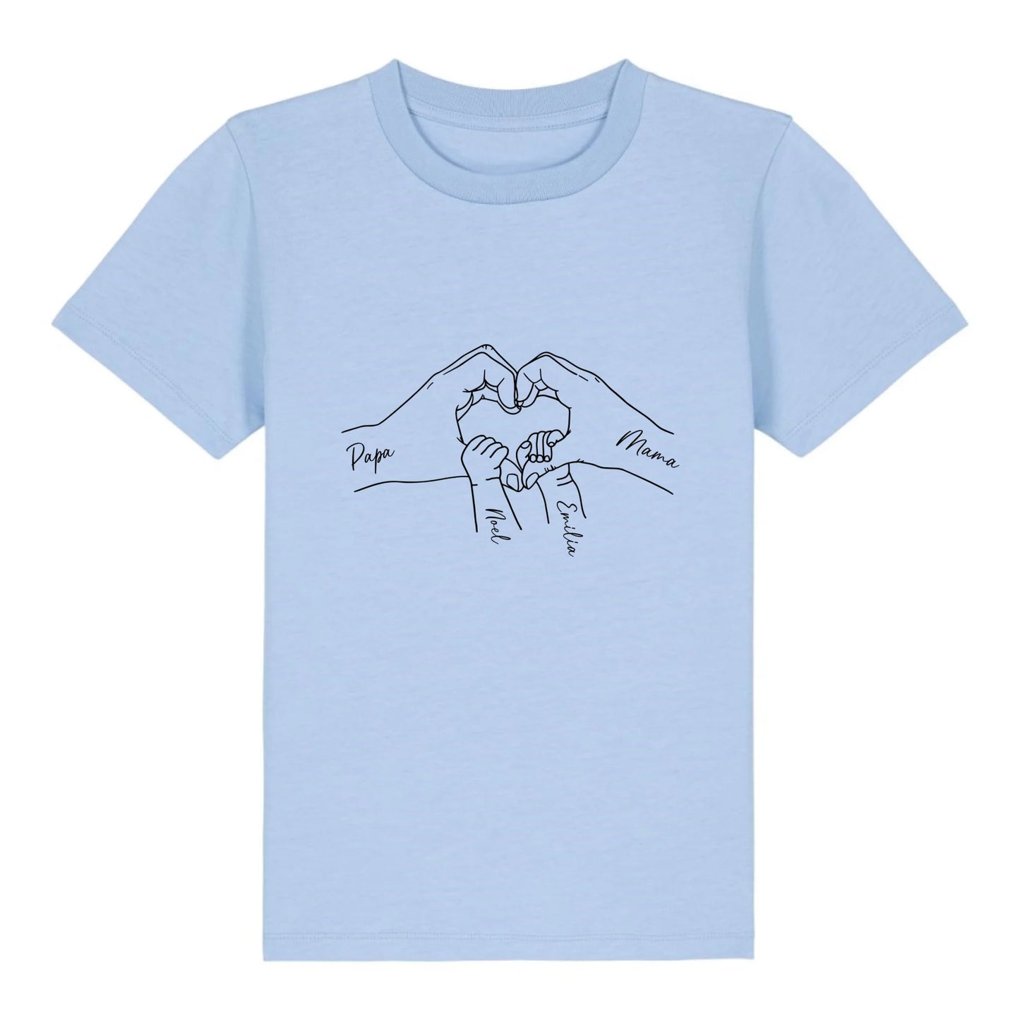 Family Love - Bio Kinder Shirt *personalisierbar* Mini Creator Shirt 2.0 ST ST Blue-Soul
