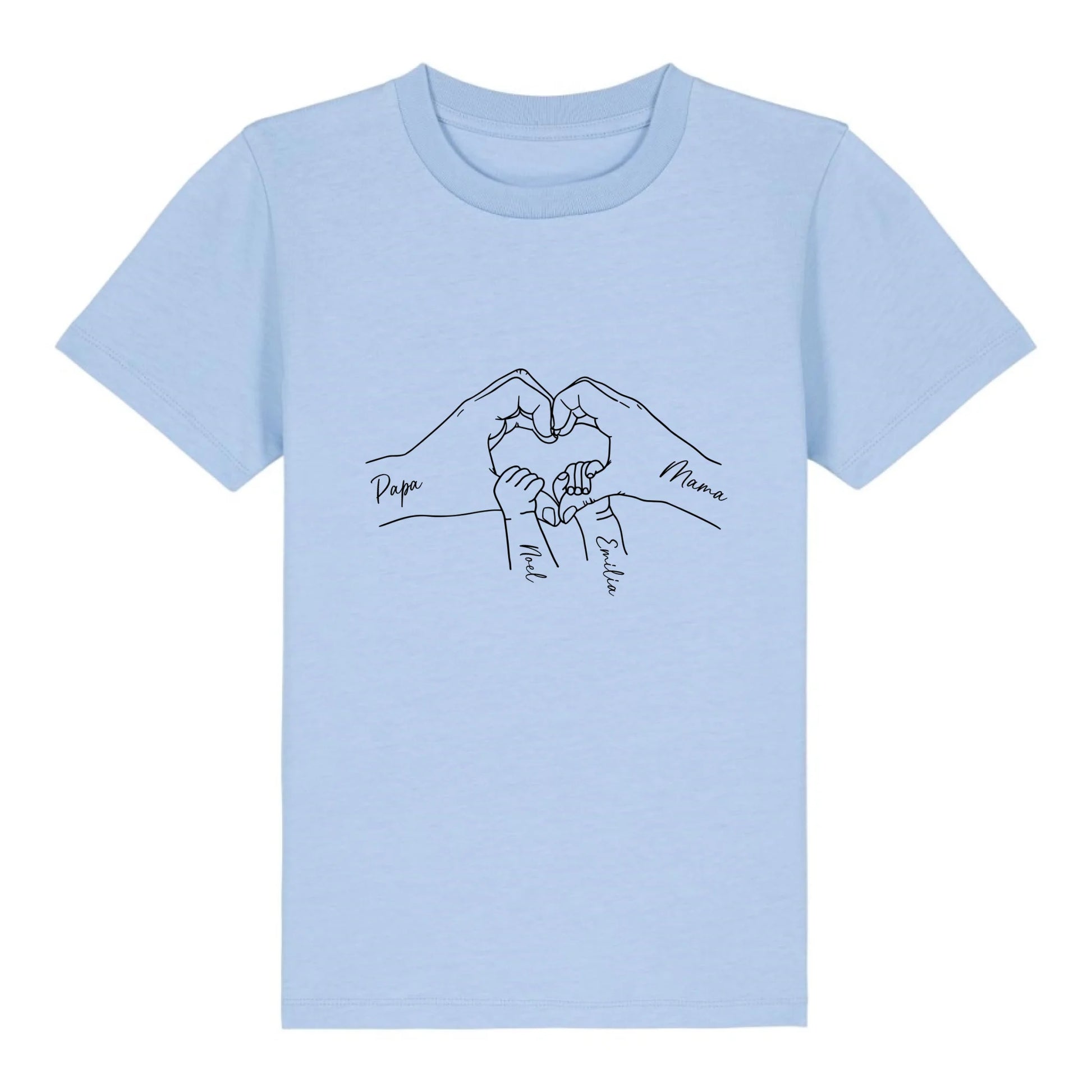 Family Love - Bio Kinder Shirt *personalisierbar* Mini Creator Shirt 2.0 ST ST Blue-Soul