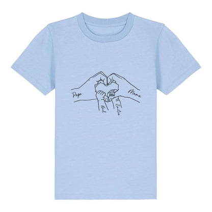 Family Love - Bio Kinder Shirt *personalisierbar* Mini Creator Shirt 2.0 ST ST Blue-Soul