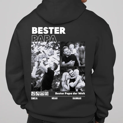 Bester Papa / Beste Mama - Bio Unisex Hoodie *personalisierbar mit Foto*