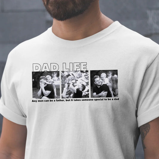 Dad Life Foto - Bio Herren Shirt *personalisierbar mit Fotos*