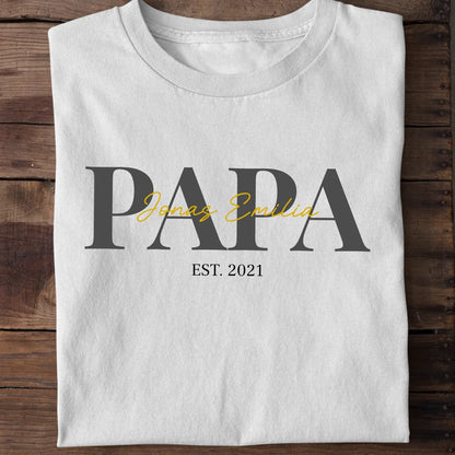 PAPA + Kids  - Bio Herren Shirt *personalisierbar*