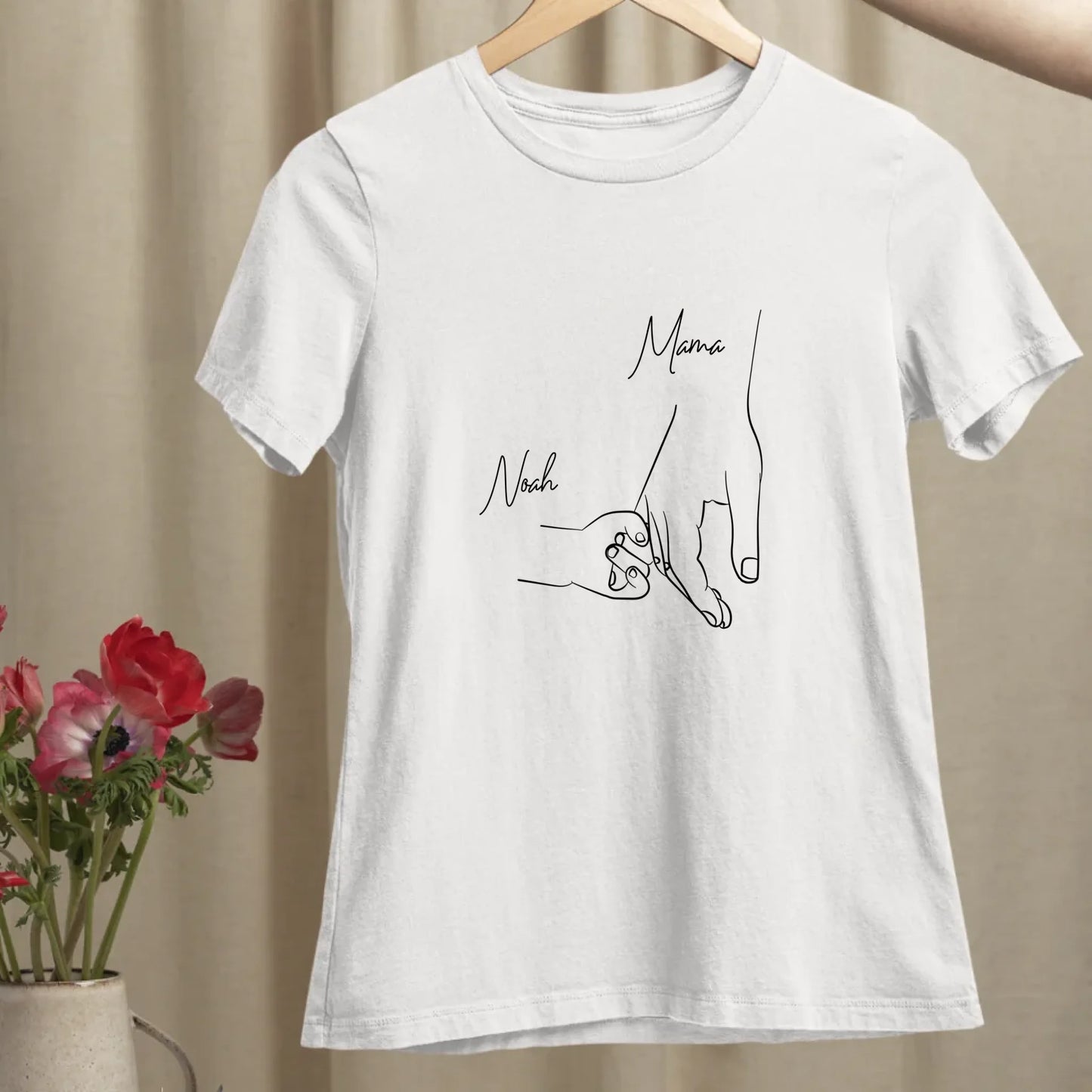 Hold my hand mom - Bio Damen Shirt *personalisierbar*