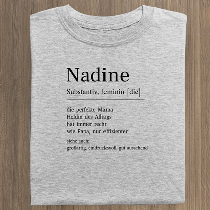 Mama Definition - Bio Damen Shirt *personalisierbar* Stella Muser Shirt ST ST Heather-Grey