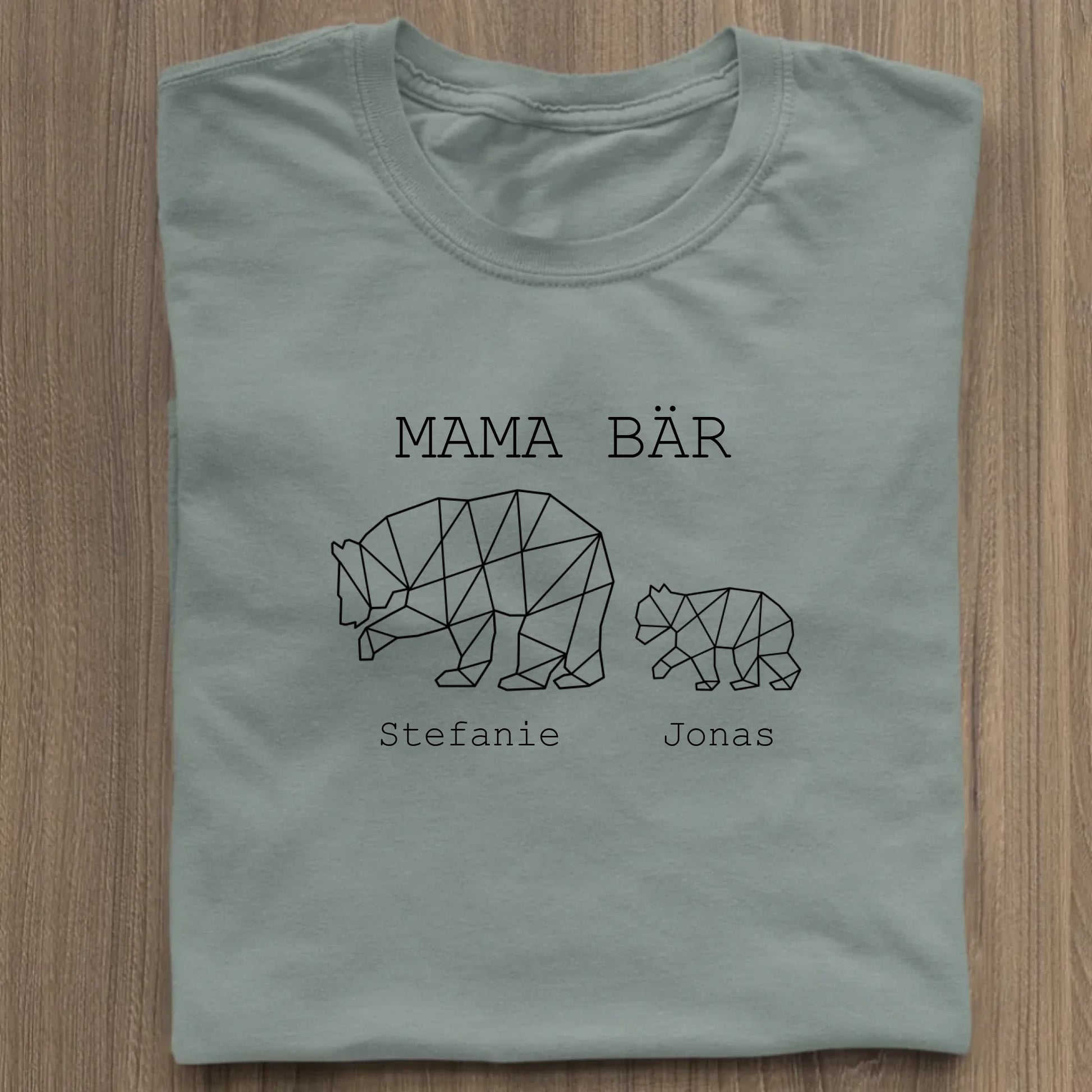 Mama Bär - Bio Damen Shirt *personalisierbar (1-4 Kinder mit Namen)* Stella Muser Shirt ST ST Green Bay