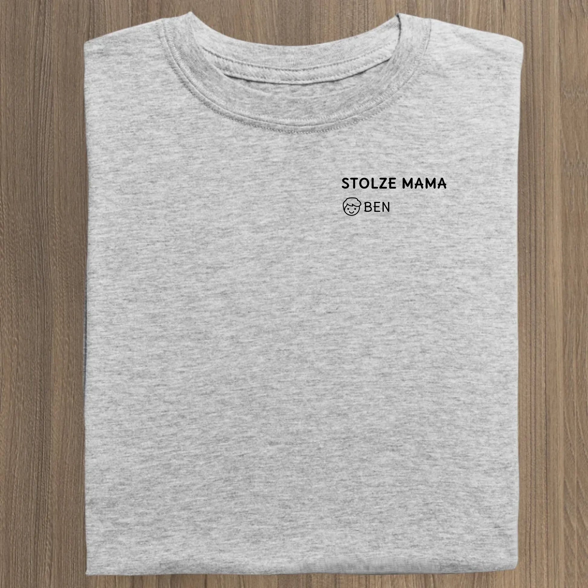 Stolze Mama - Bio Damen Shirt *personalisierbar* Stella Muser Shirt ST ST Heather-Grey