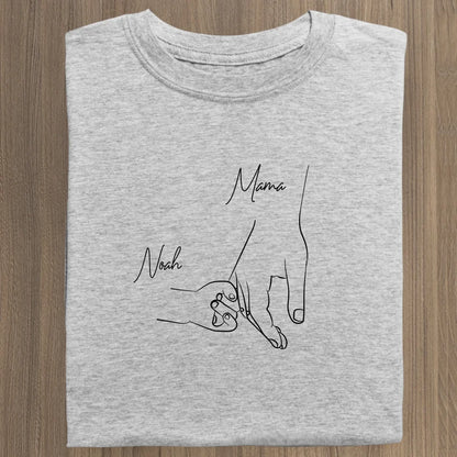 Hold my hand mom - Bio Damen Shirt *personalisierbar* Stella Muser Shirt ST ST Heather-Grey