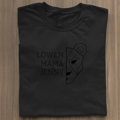 Löwen Mama - Bio Damen Shirt *personalisierbar (mit Namen)* Stella Muser Shirt ST ST Black