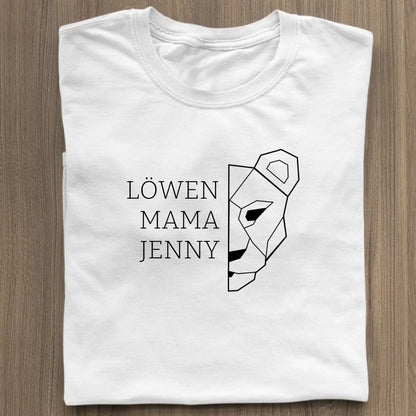 Löwen Mama - Bio Damen Shirt *personalisierbar (mit Namen)* Stella Muser Shirt ST ST White