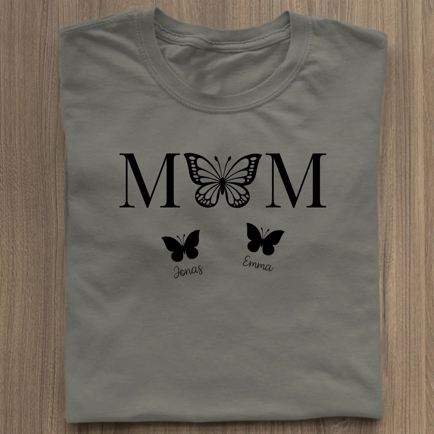 Mom Butterfly - Bio Damen Shirt *personalisierbar* Stella Muser Shirt ST ST Khaki